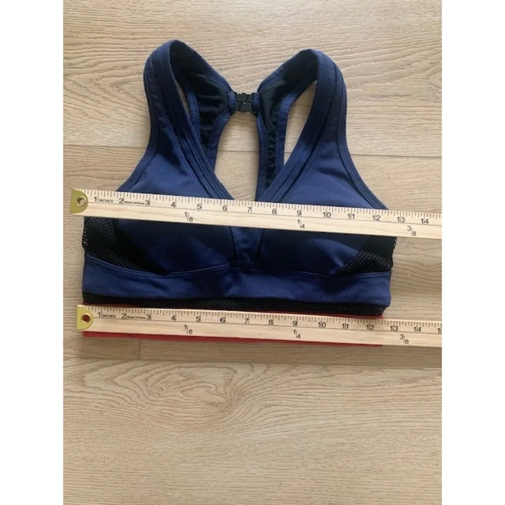 Vita Atletica Womens Navy Blue Red Mesh Racerback Sports Bra Size Small